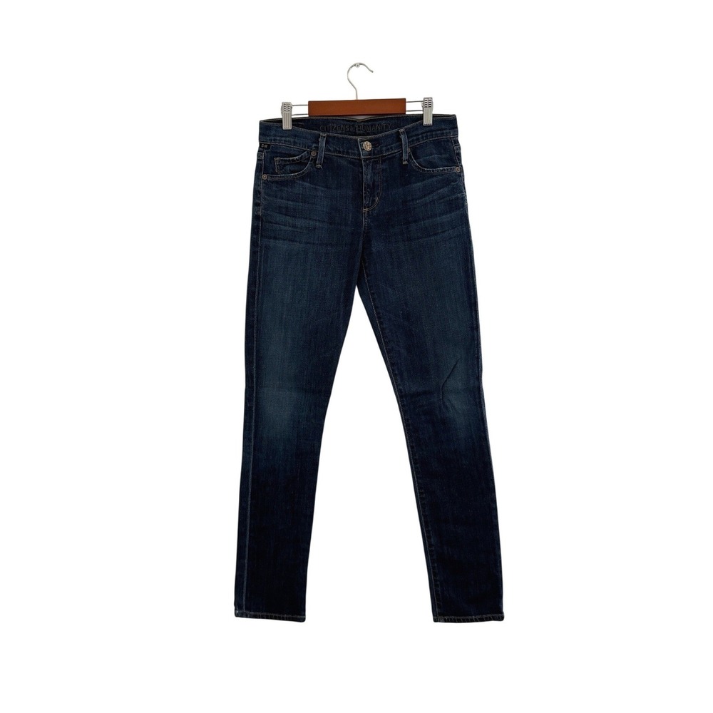 Citizens of Humanity Avedon Low Rise Skinny Jeans Dark Wash Blue Size 27 - Picture 2 of 11
